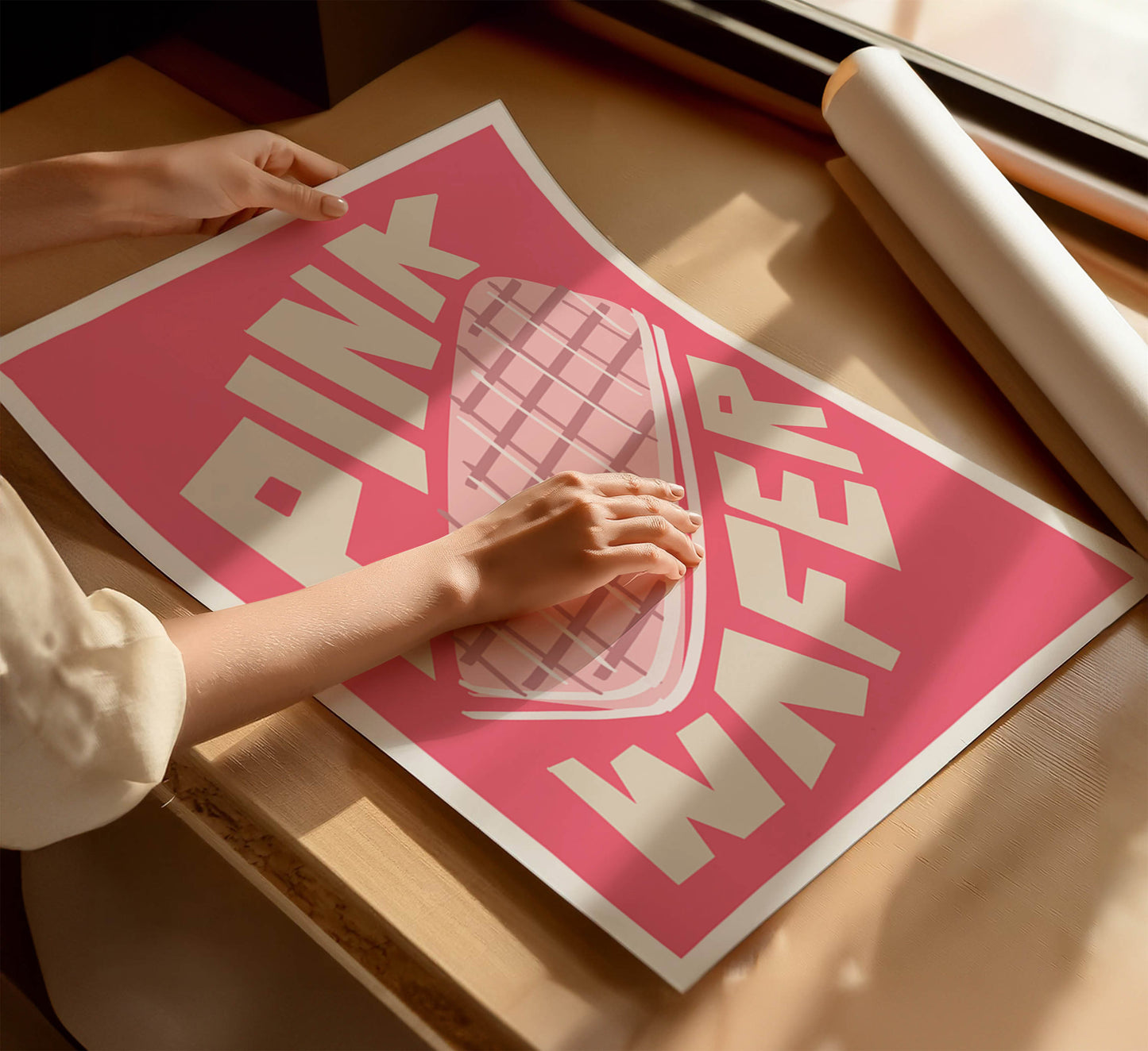 Pink Wafer Biscuit Art Print