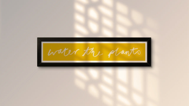 Water the Plants Panoramic Art Print / Framed or Unframed / 60 cm x 12 cm