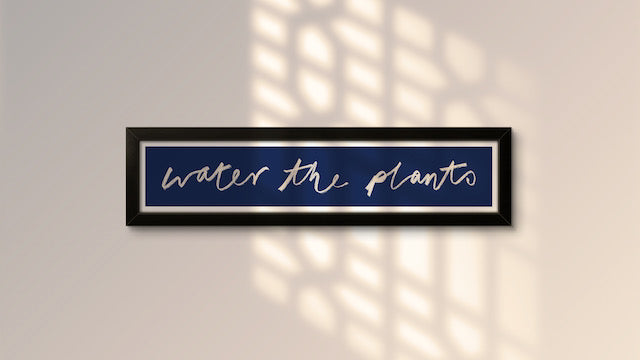 Water the Plants Panoramic Art Print / Framed or Unframed / 60 cm x 12 cm