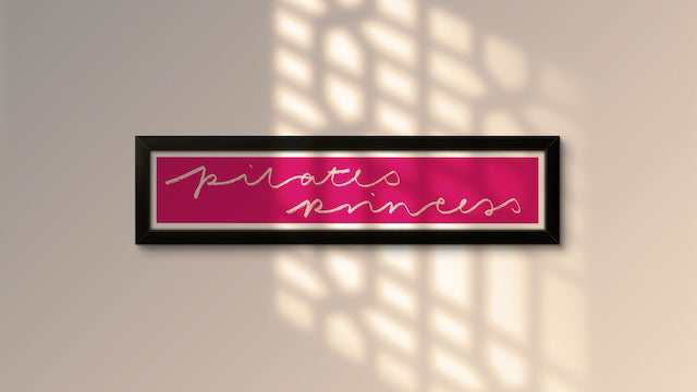 Pilates Princess Panoramic Art Print / Framed or Unframed / 60 cm x 12 cm
