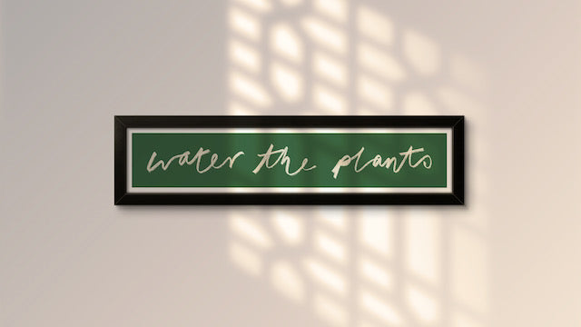 Water the Plants Panoramic Art Print / Framed or Unframed / 60 cm x 12 cm