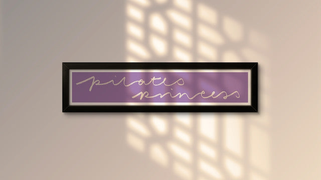Pilates Princess Panoramic Art Print / Framed or Unframed / 60 cm x 12 cm