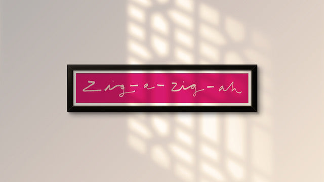 Zig-A-Zig-Ah Panoramic Art Print / Framed or Unframed / 60 cm x 12 cm