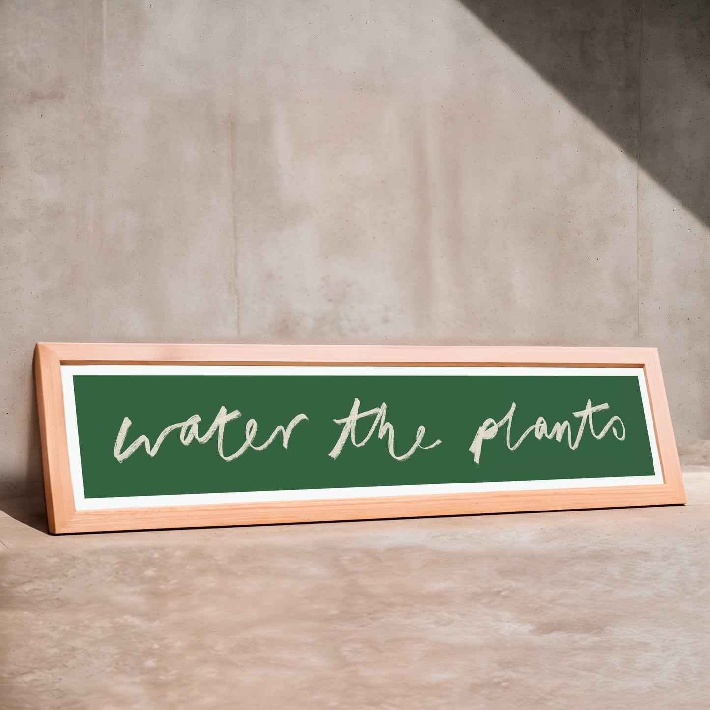 Water the Plants Panoramic Art Print / Framed or Unframed / 60 cm x 12 cm
