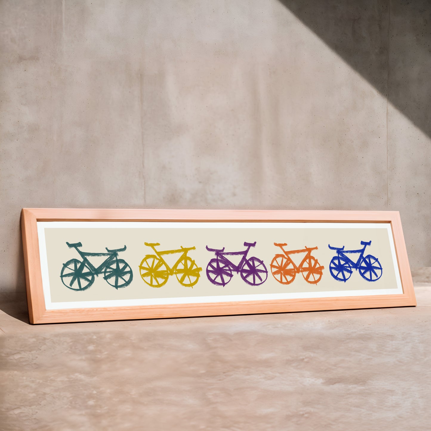 Bicycle Panoramic Art Print / Framed or Unframed / 60 cm x 12 cm