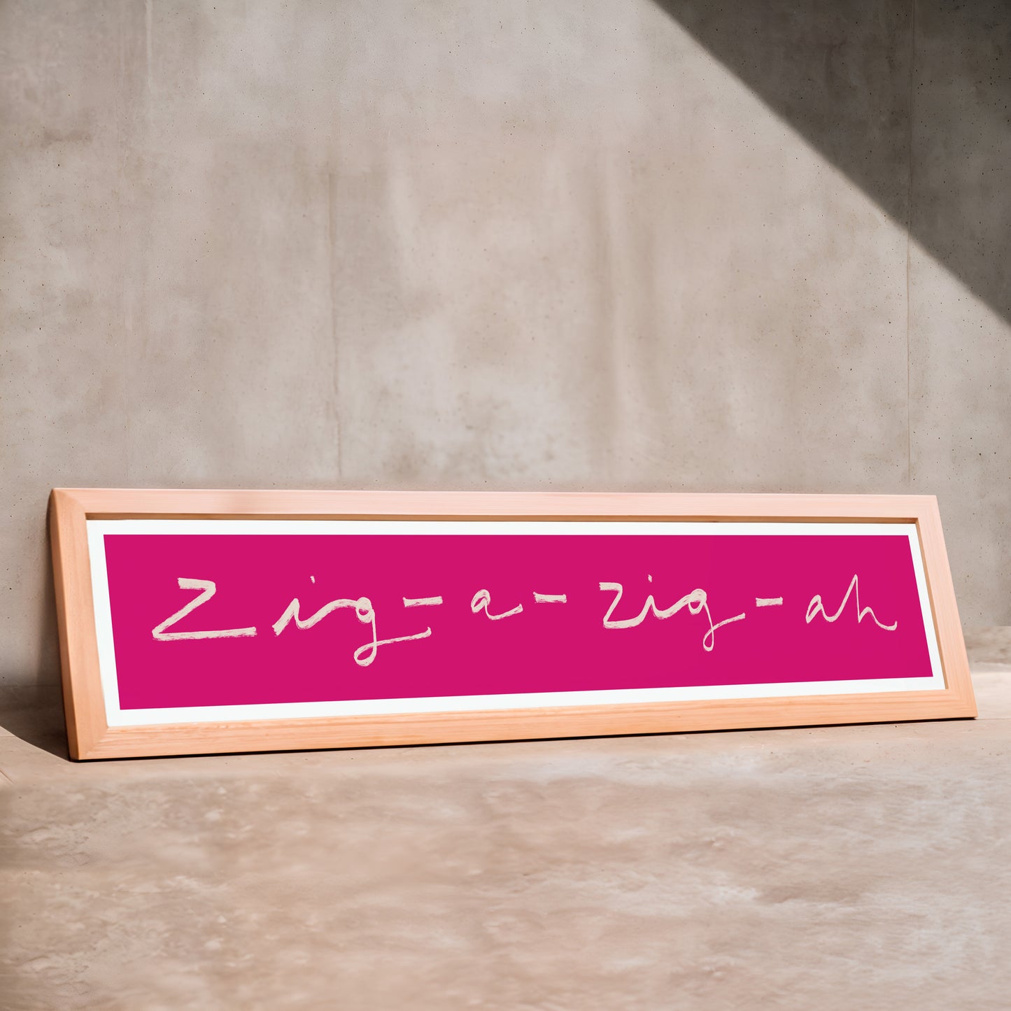 Zig-A-Zig-Ah Panoramic Art Print / Framed or Unframed / 60 cm x 12 cm