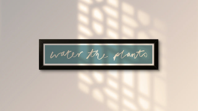 Water the Plants Panoramic Art Print / Framed or Unframed / 60 cm x 12 cm