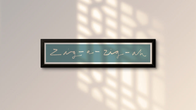Zig-A-Zig-Ah Panoramic Art Print / Framed or Unframed / 60 cm x 12 cm