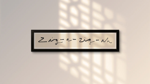 Zig-A-Zig-Ah Panoramic Art Print / Framed or Unframed / 60 cm x 12 cm