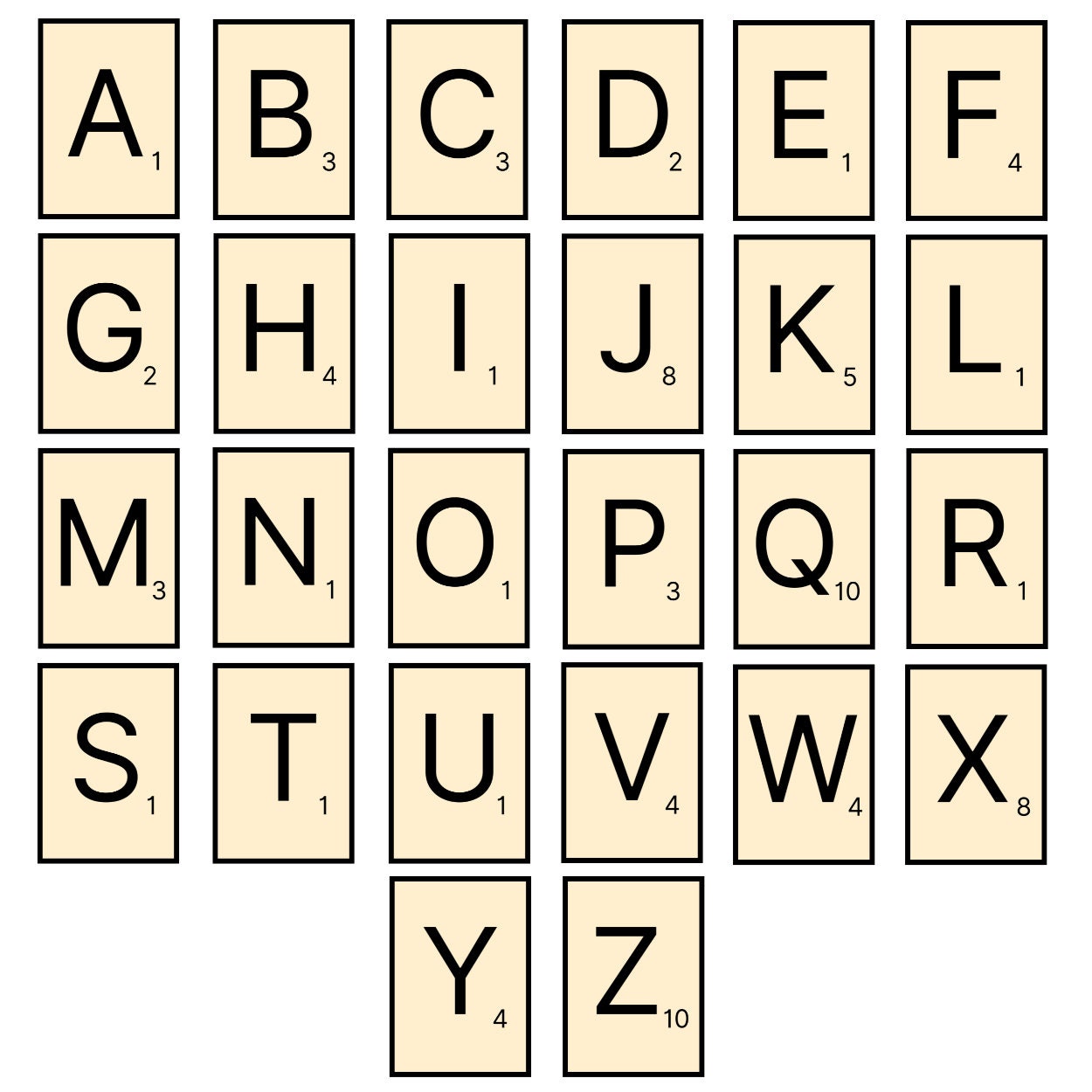 Scrabble Tile Art Print