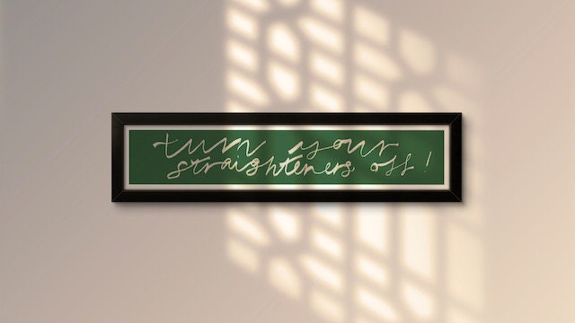 Turn Your Straighteners Off Panoramic Art Print / 60 cm x 12 cm