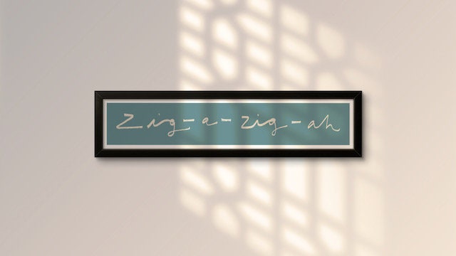 Zig-A-Zig-Ah Panoramic Art Print / 60 cm x 12 cm