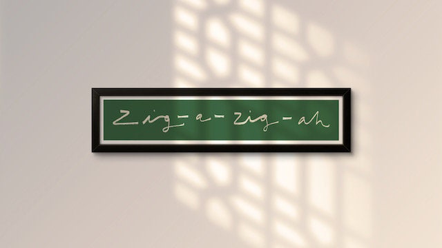 Zig-A-Zig-Ah Panoramic Art Print / 60 cm x 12 cm