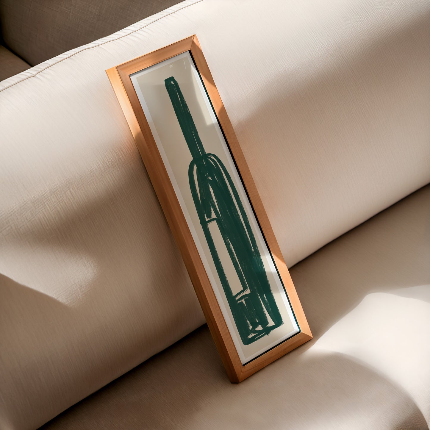 White Wine Art Print / 60 cm x 12 cm