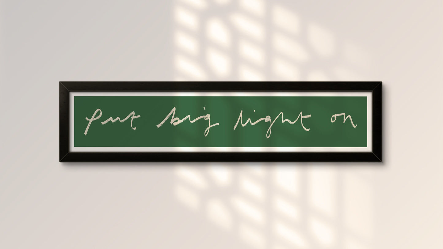 Put Big Light On Panoramic Art Print / 60 cm x 12 cm