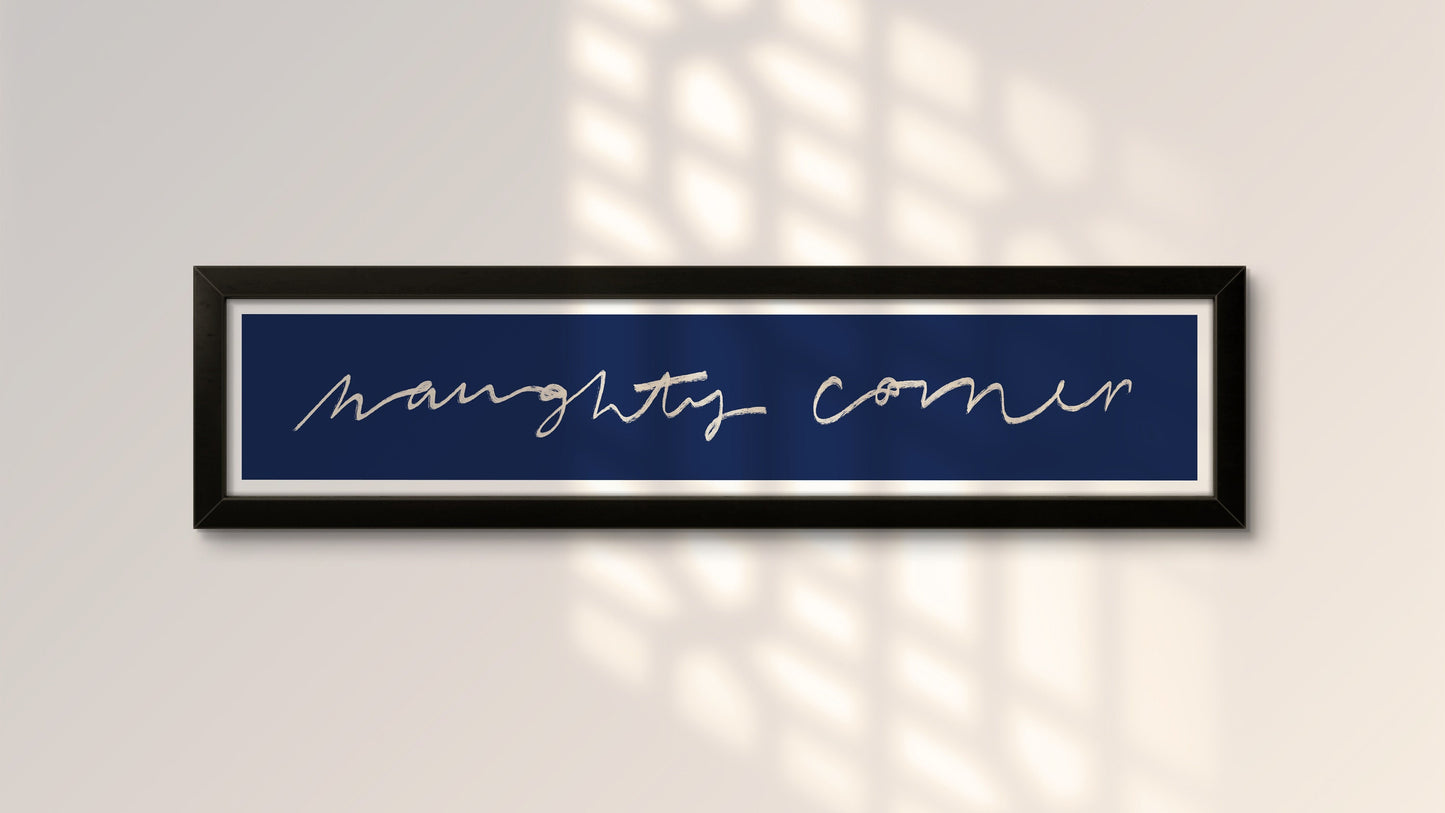 Naughty Corner Panoramic Art Print / 60 x 12 cm