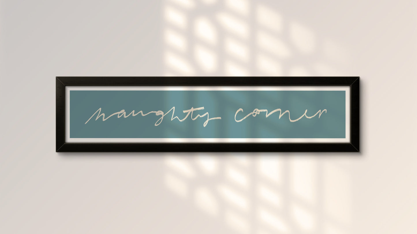 Naughty Corner Panoramic Art Print / 60 x 12 cm