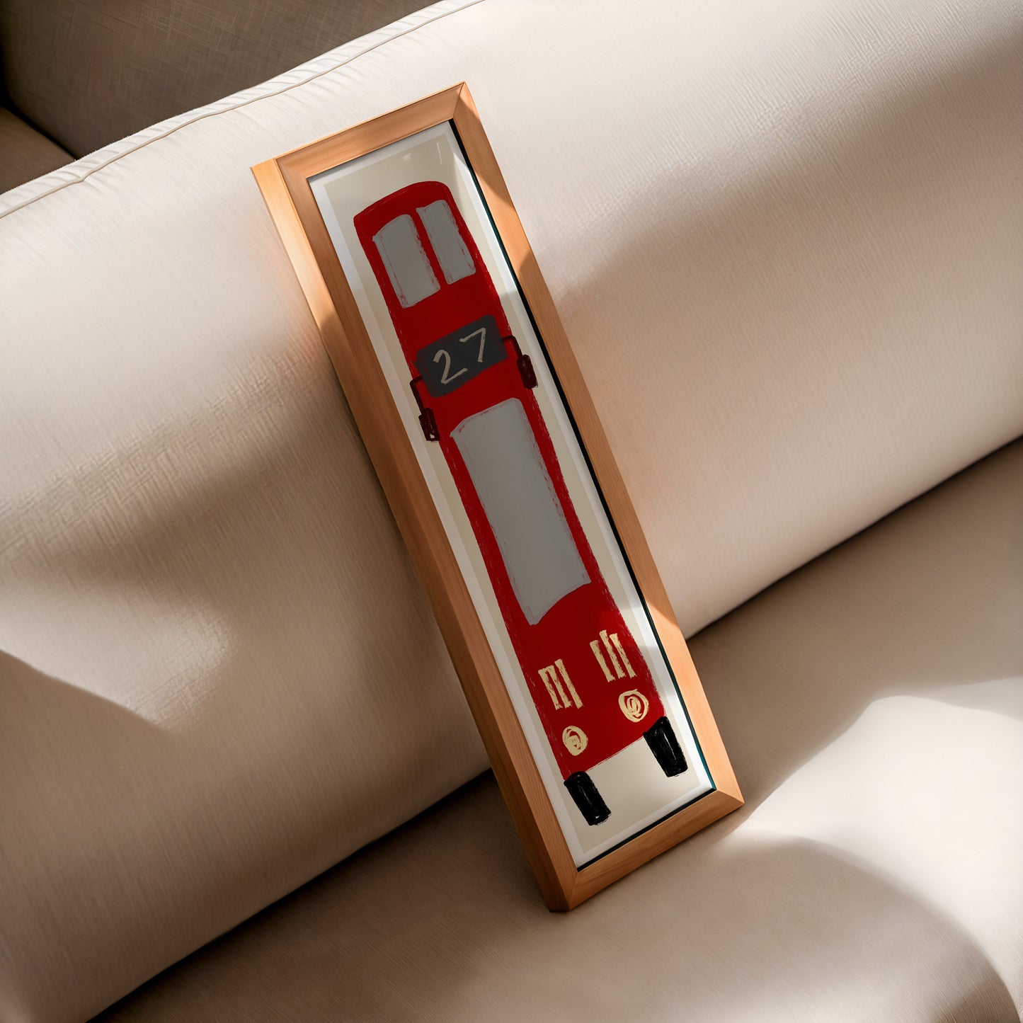 London Bus Art Print / 60 cm x 12 cm