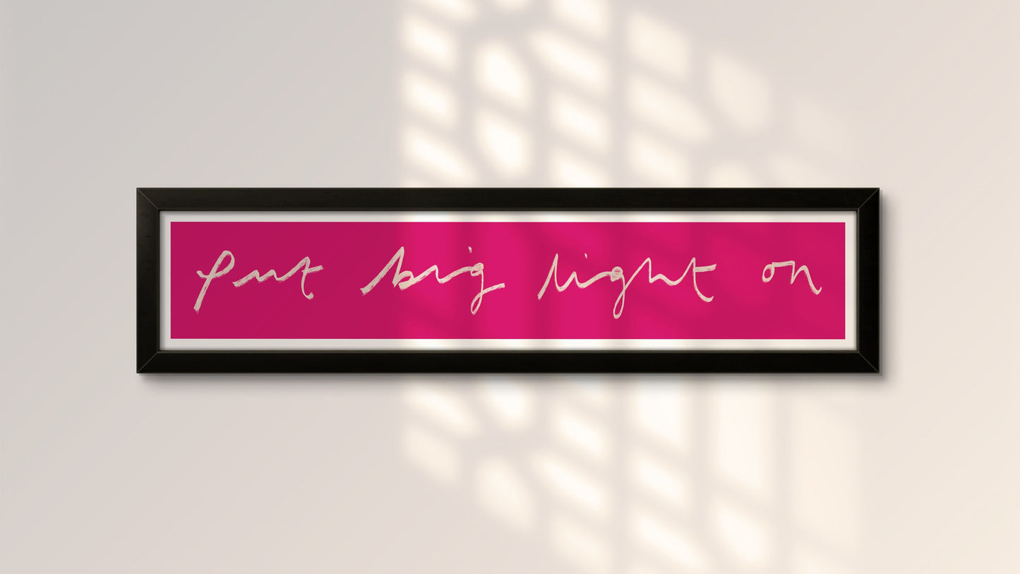 Put Big Light On Panoramic Art Print / 60 cm x 12 cm