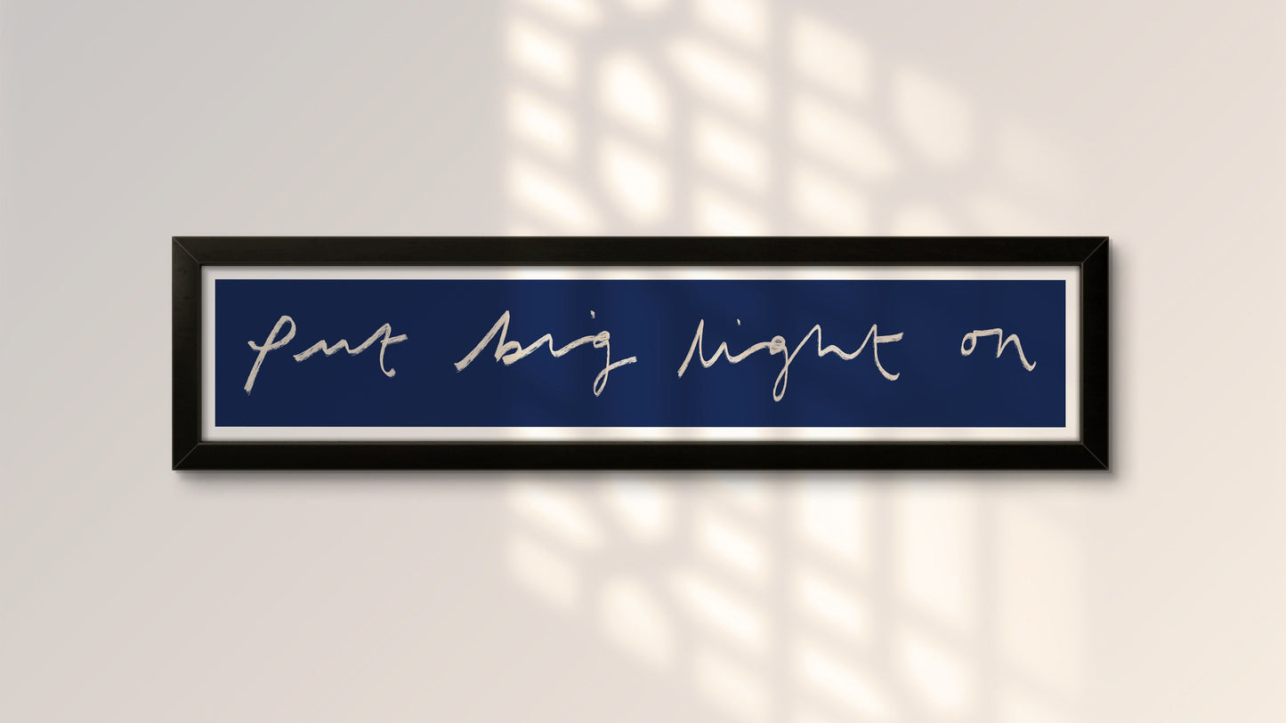 Put Big Light On Panoramic Art Print / 60 cm x 12 cm
