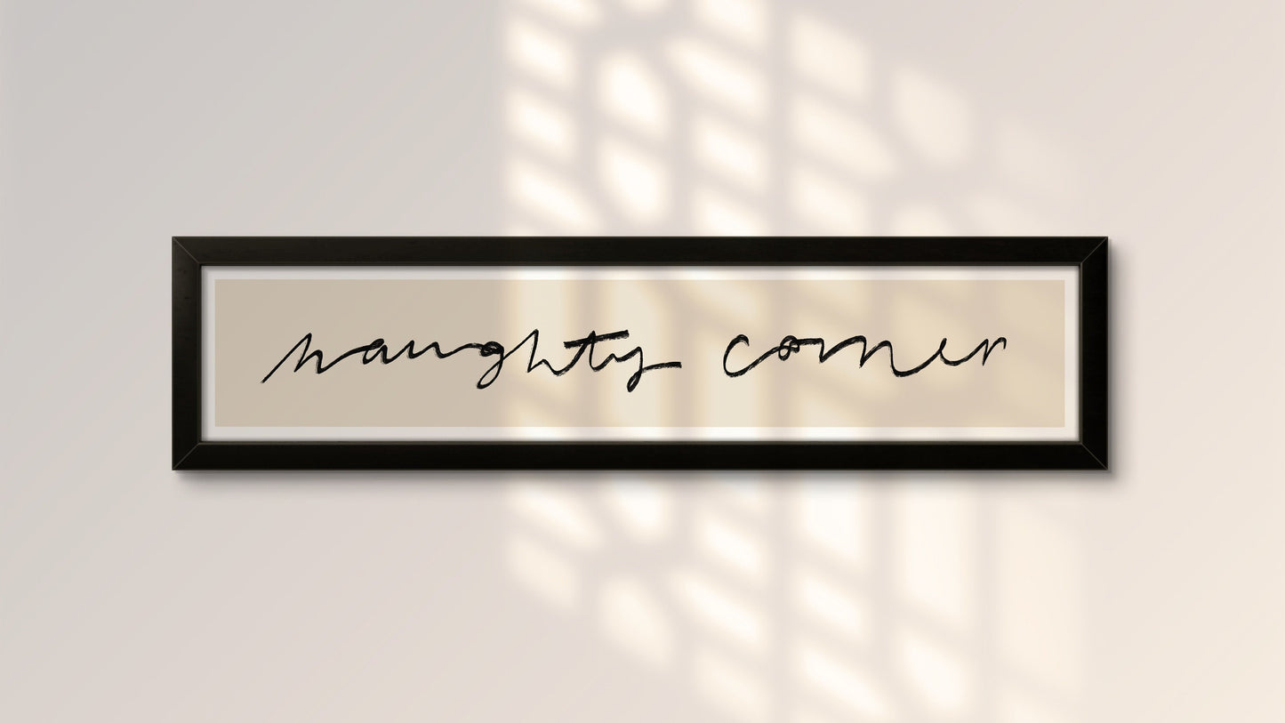 Naughty Corner Panoramic Art Print / 60 x 12 cm