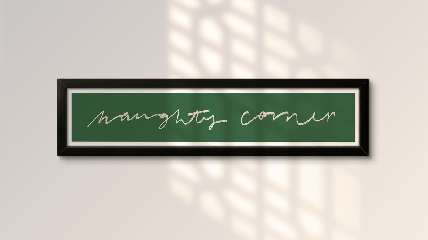 Naughty Corner Panoramic Art Print / 60 x 12 cm