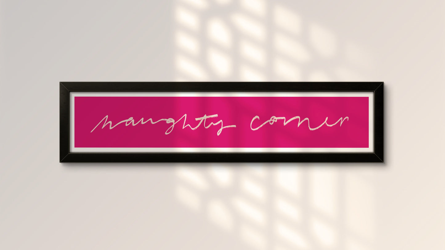 Naughty Corner Panoramic Art Print / 60 x 12 cm