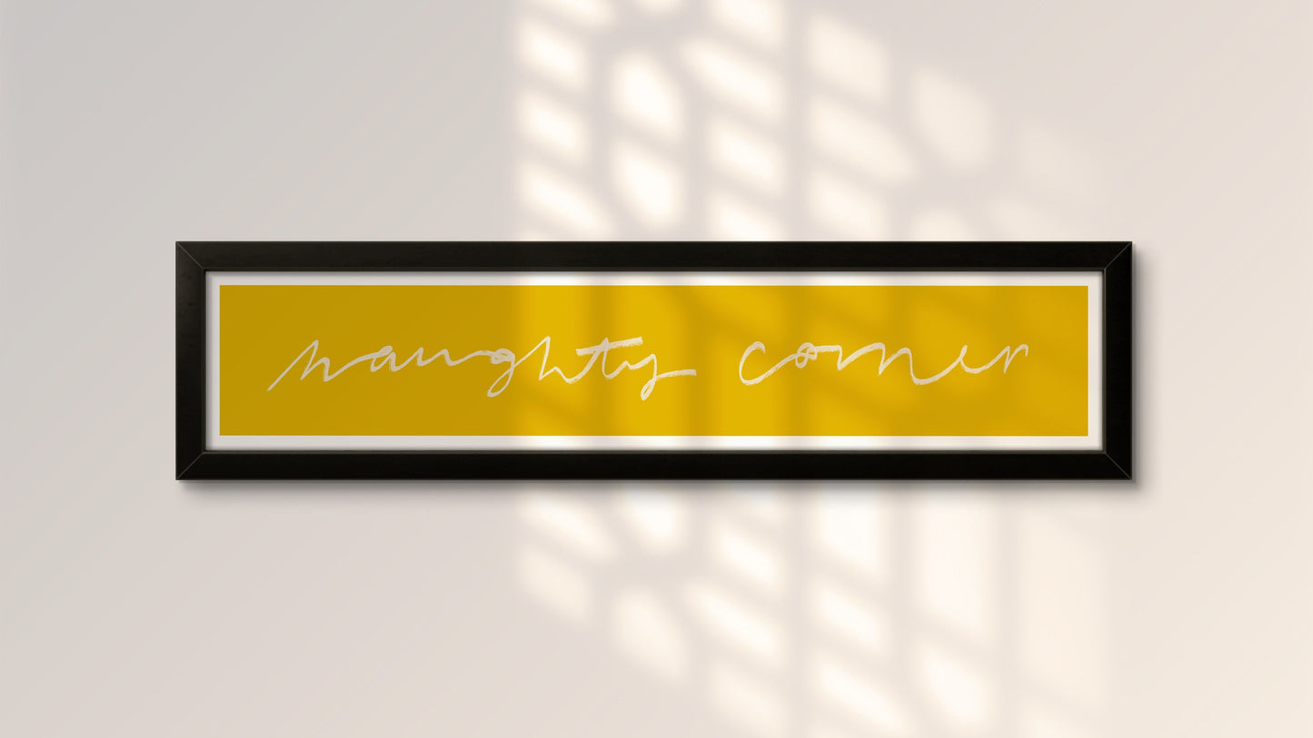 Naughty Corner Panoramic Art Print / 60 x 12 cm