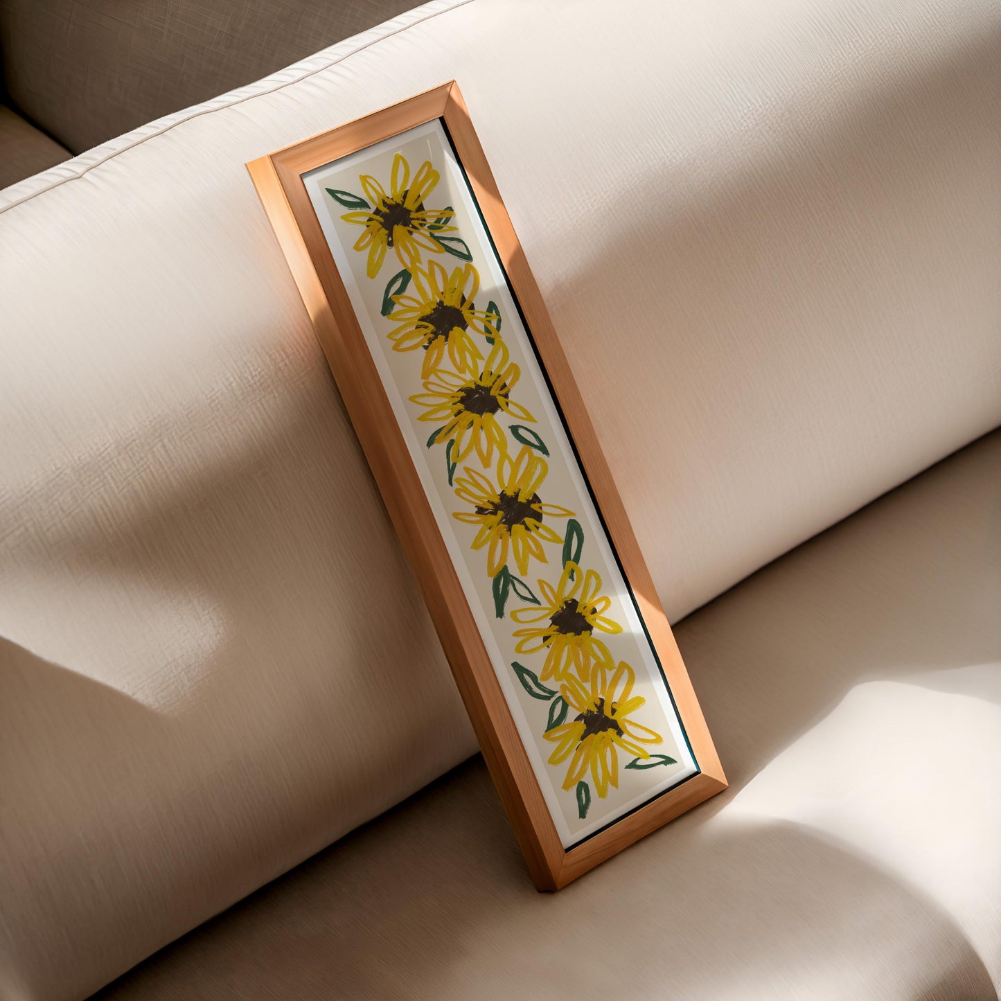 Sunflowers Art Print / 60 cm x 12 cm