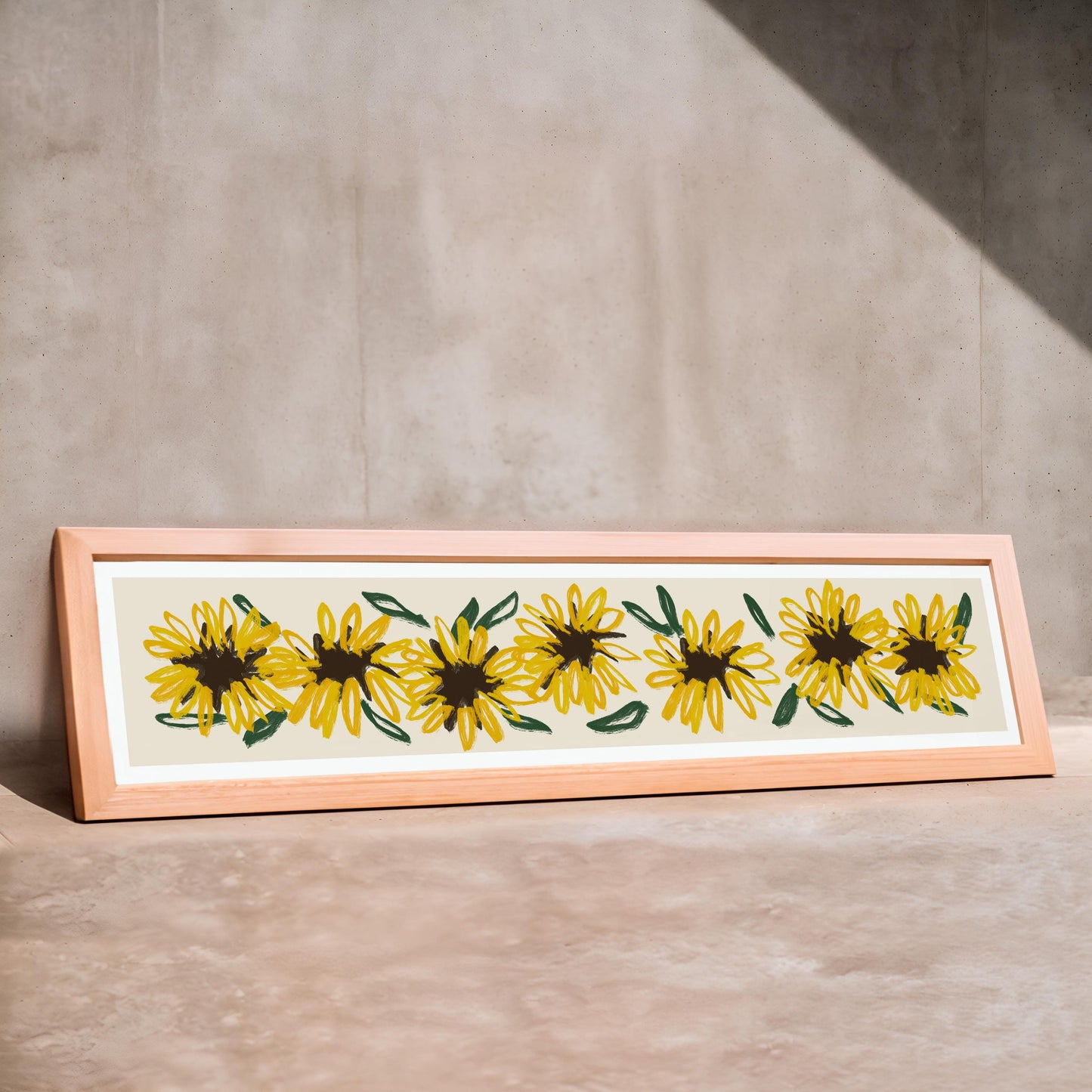 Sunflowers Art Print / 60 cm x 12 cm