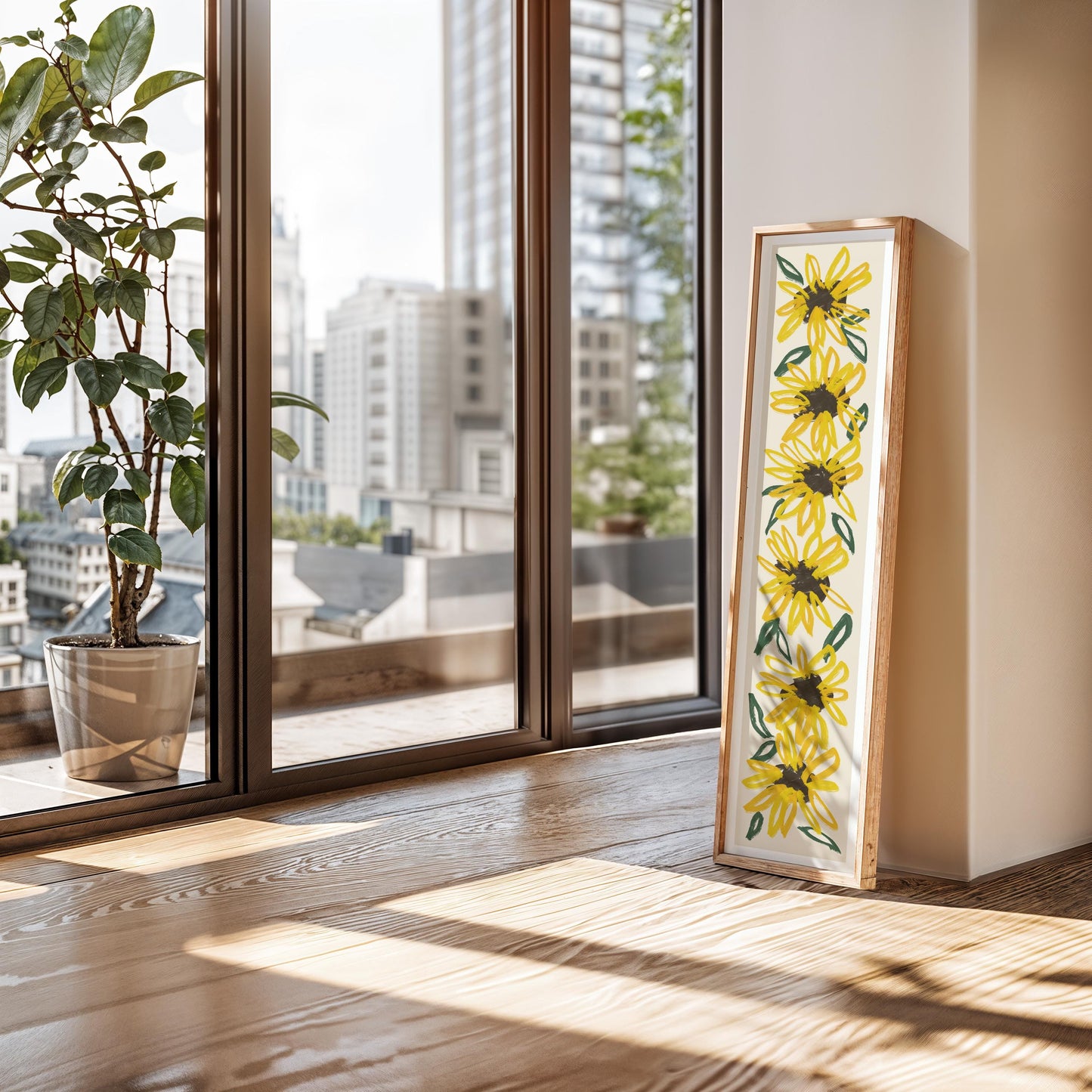Sunflowers Art Print / 60 cm x 12 cm