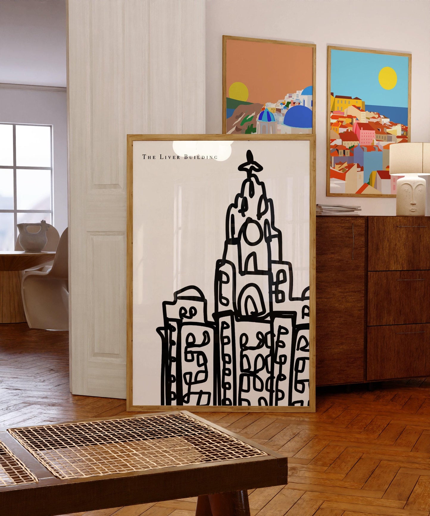 Liver Building Black and White Art Print