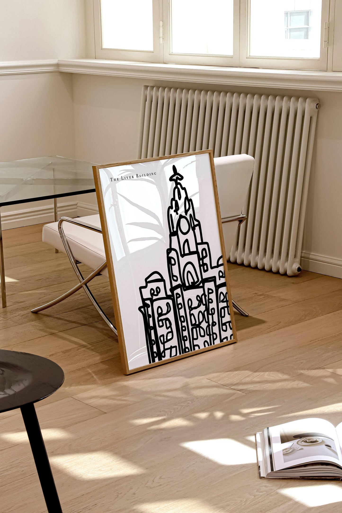 Liver Building Black and White Art Print