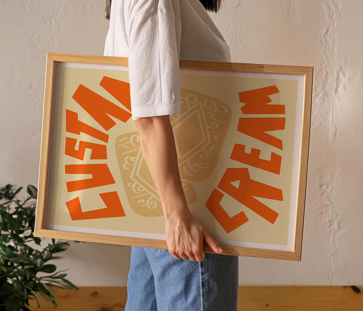 Custard Cream Art Print