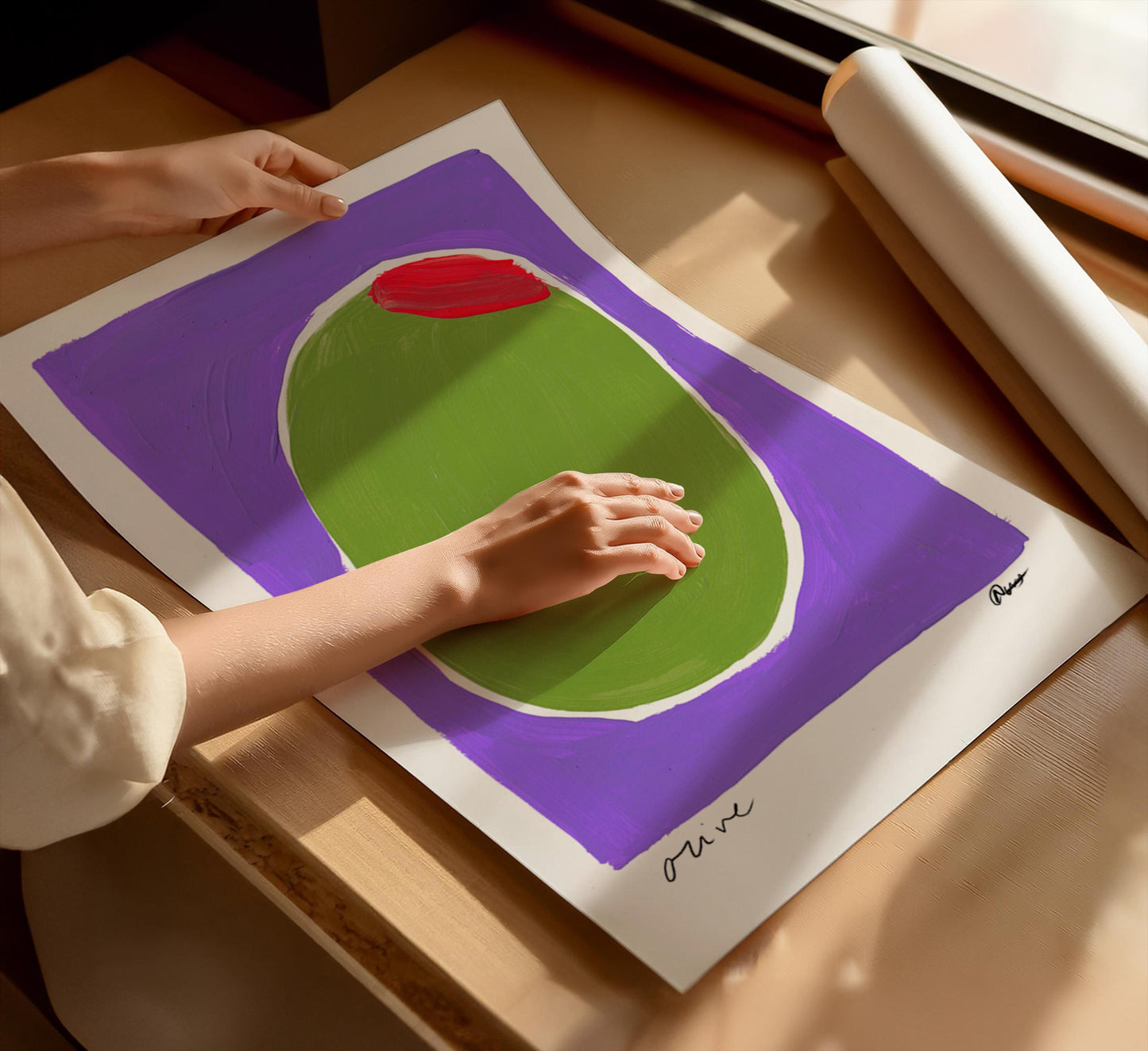 Olive Painting Art Print