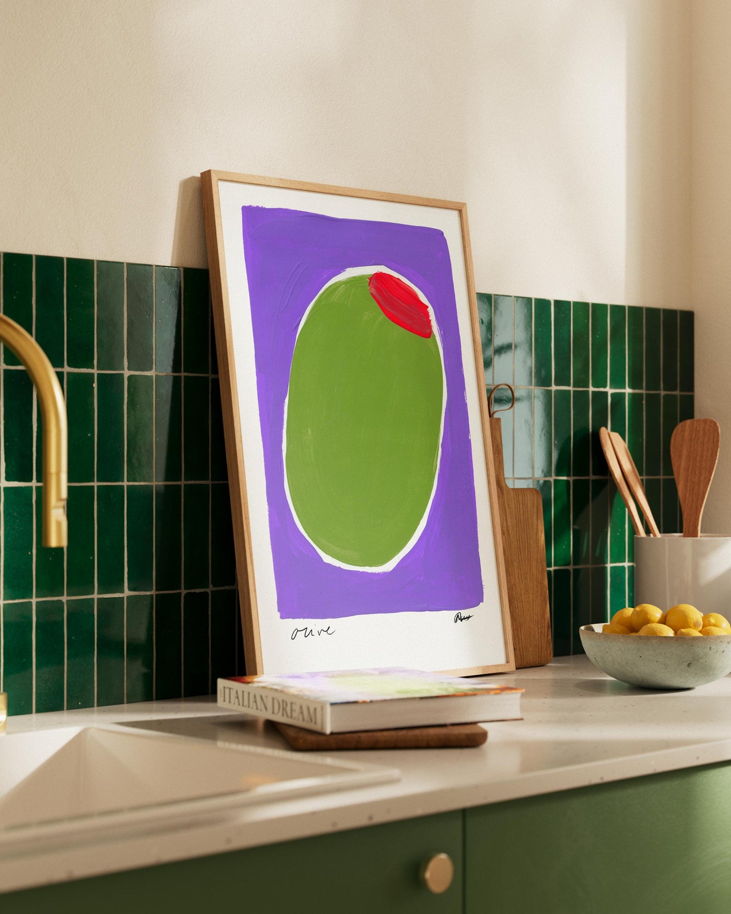 Olive Painting Art Print