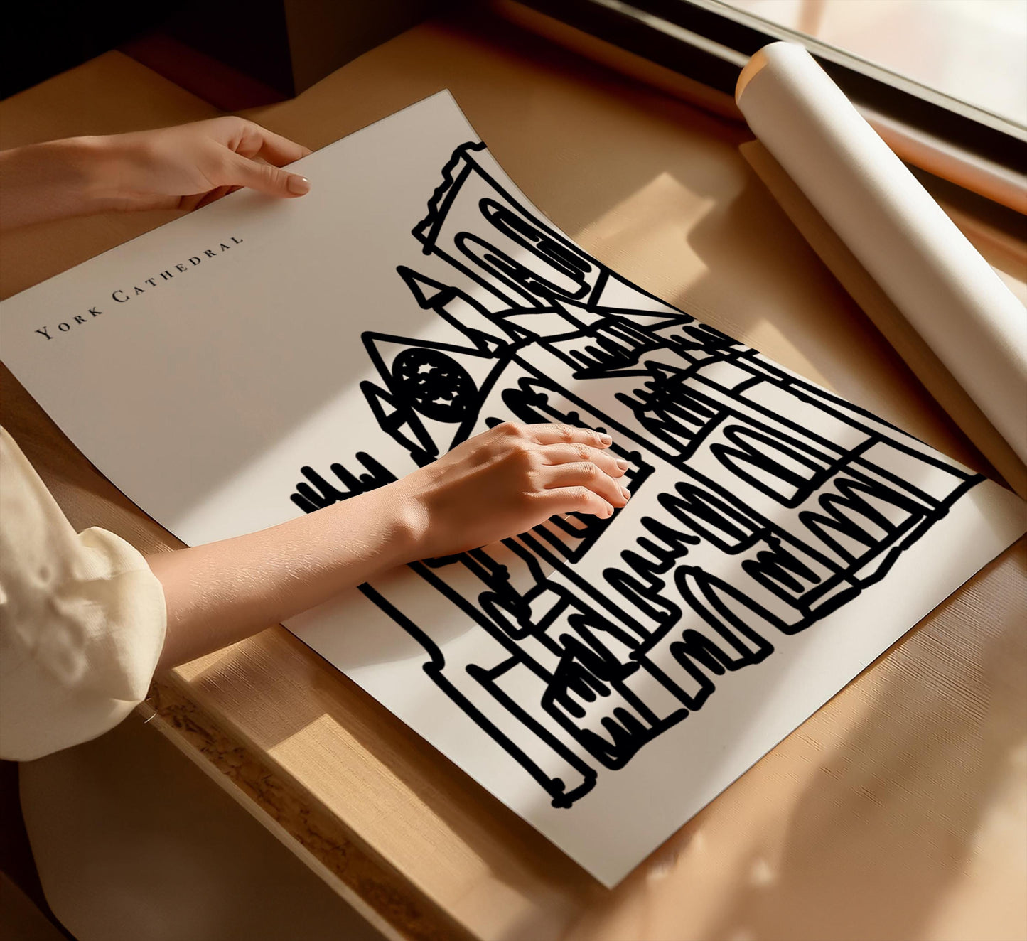 York Black and White Art Print