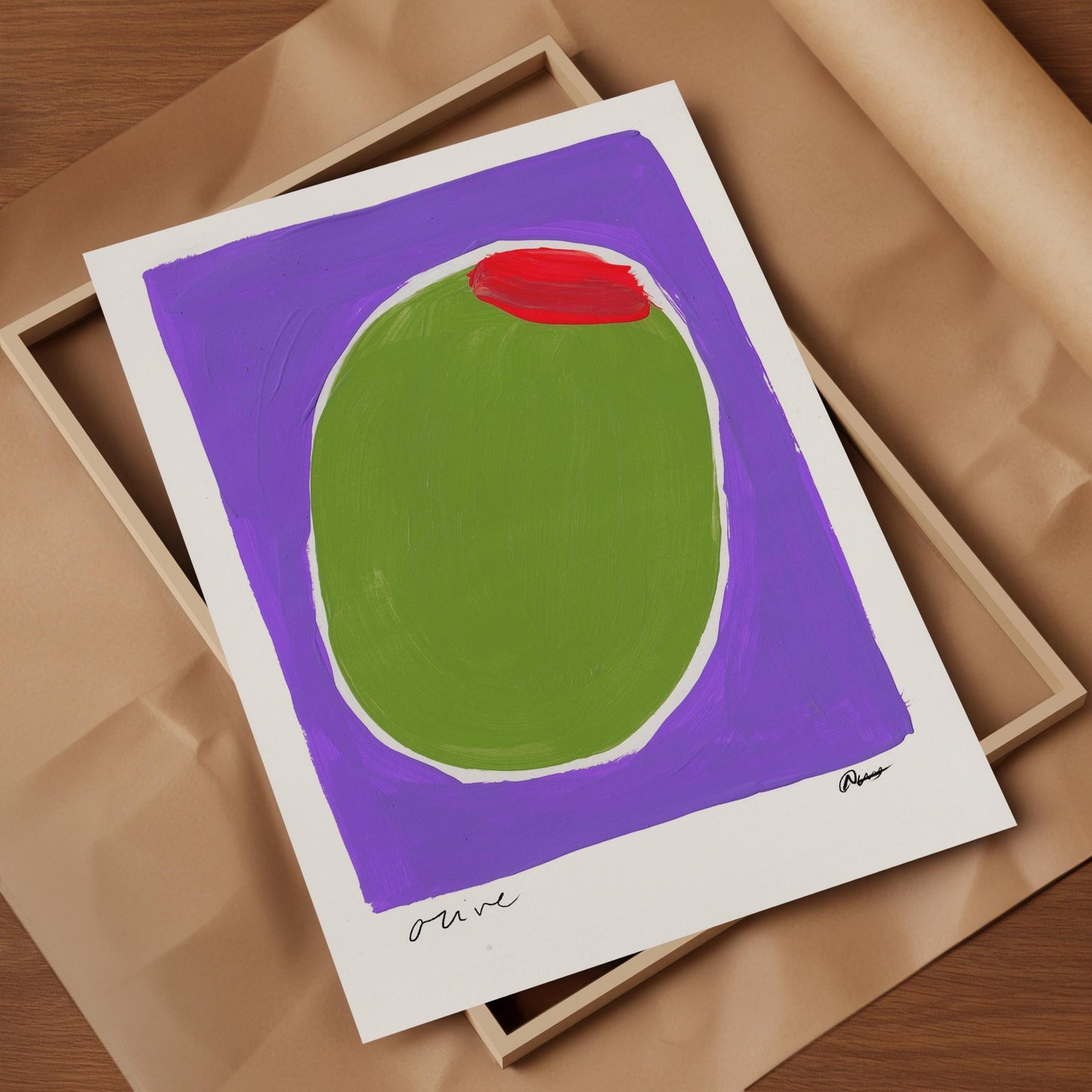 Olive Painting Art Print