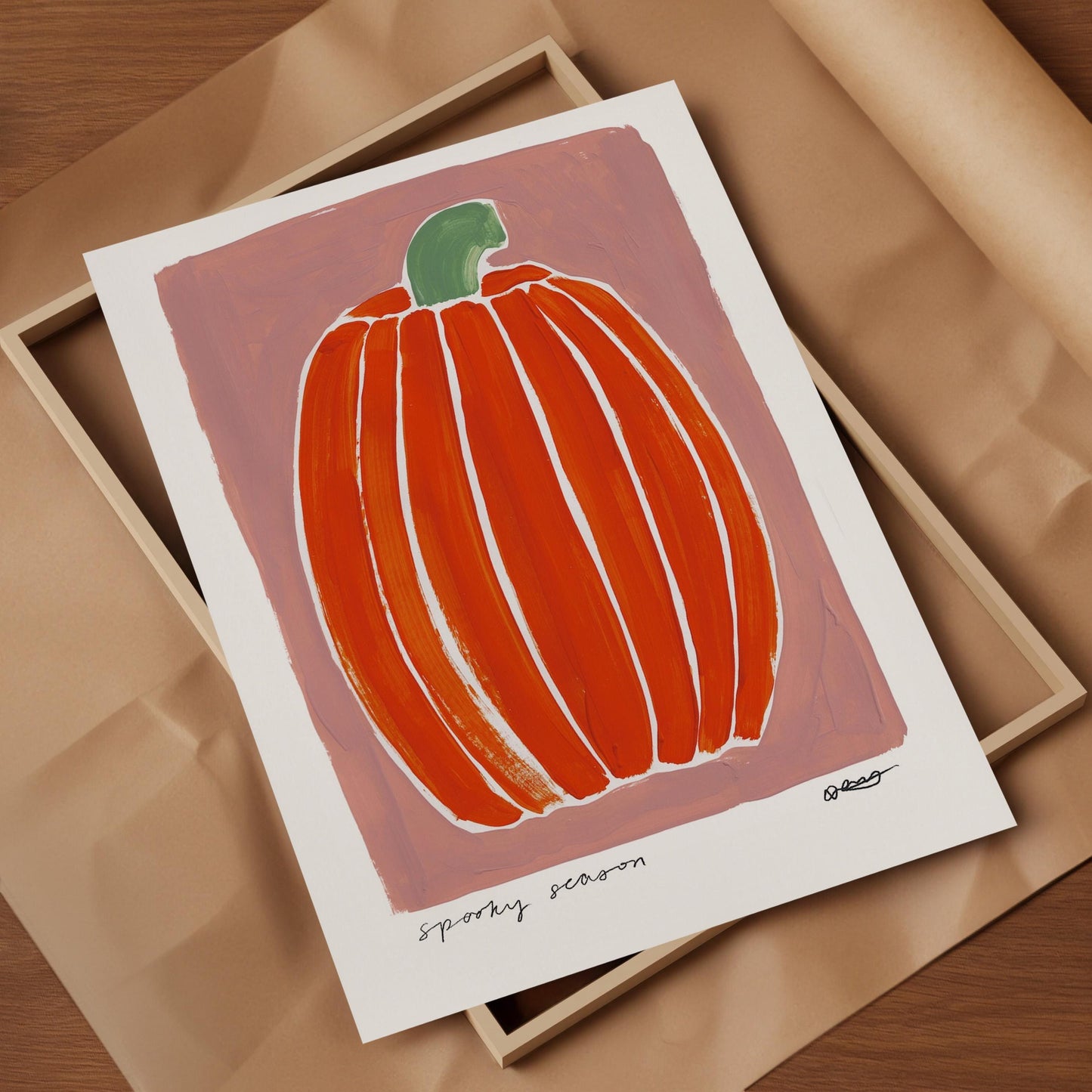 Pumpkin Painting Art Print