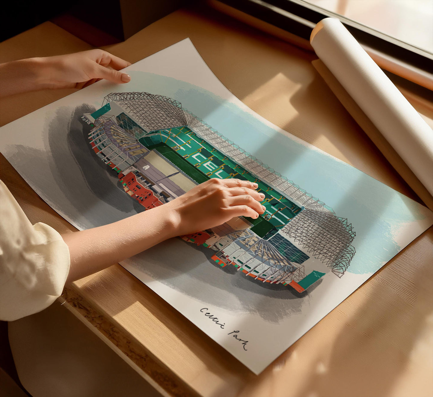 Celtic Park Stadium Art Print