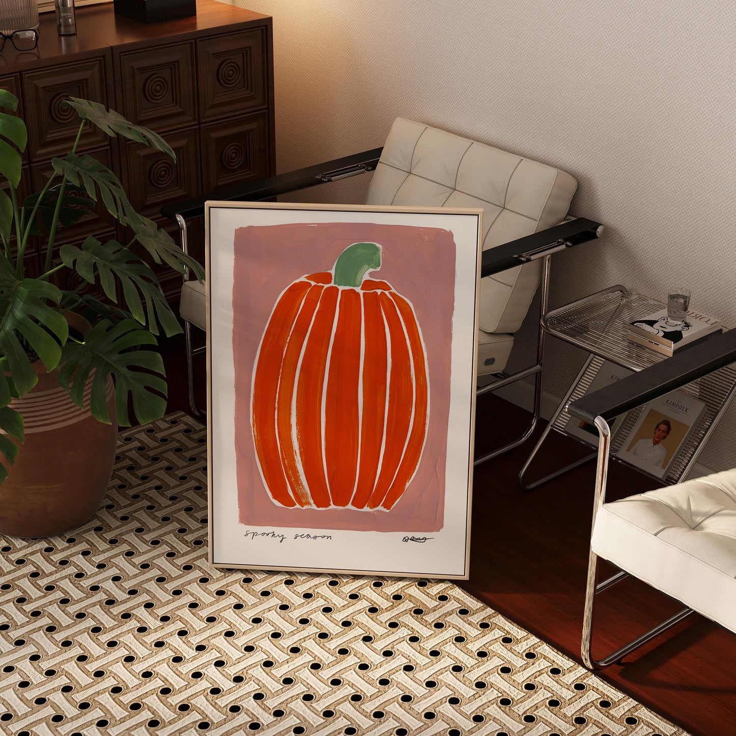 Pumpkin Painting Art Print