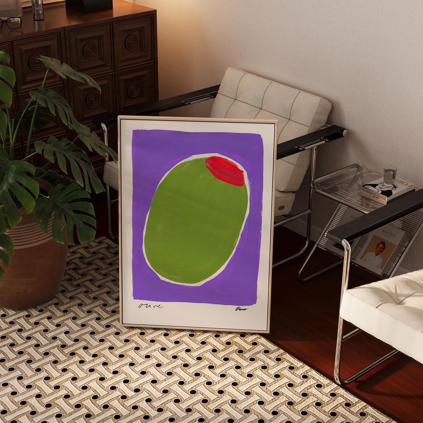 Olive Painting Art Print