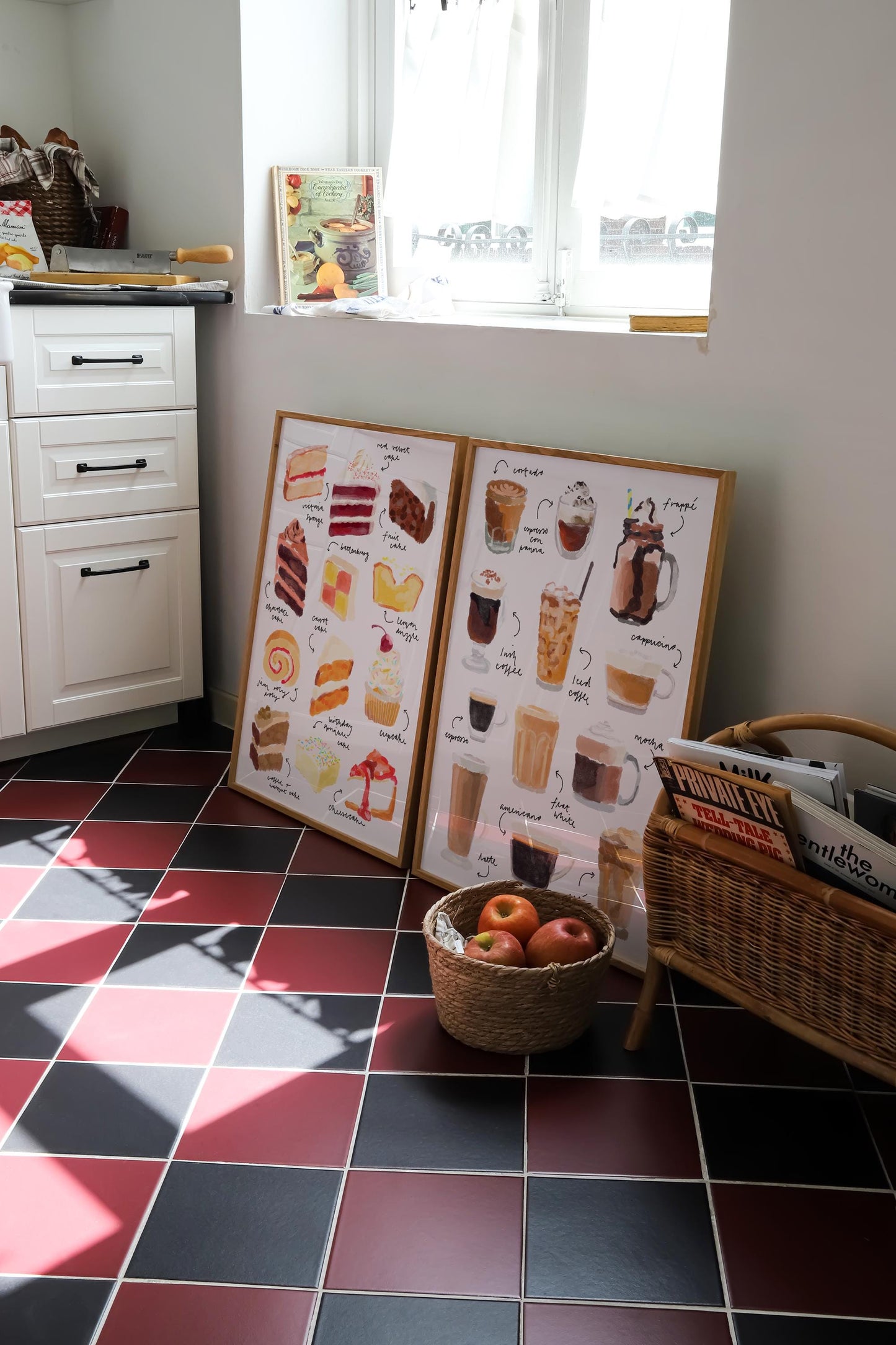 Coffee and Cake Art Print Set of 2