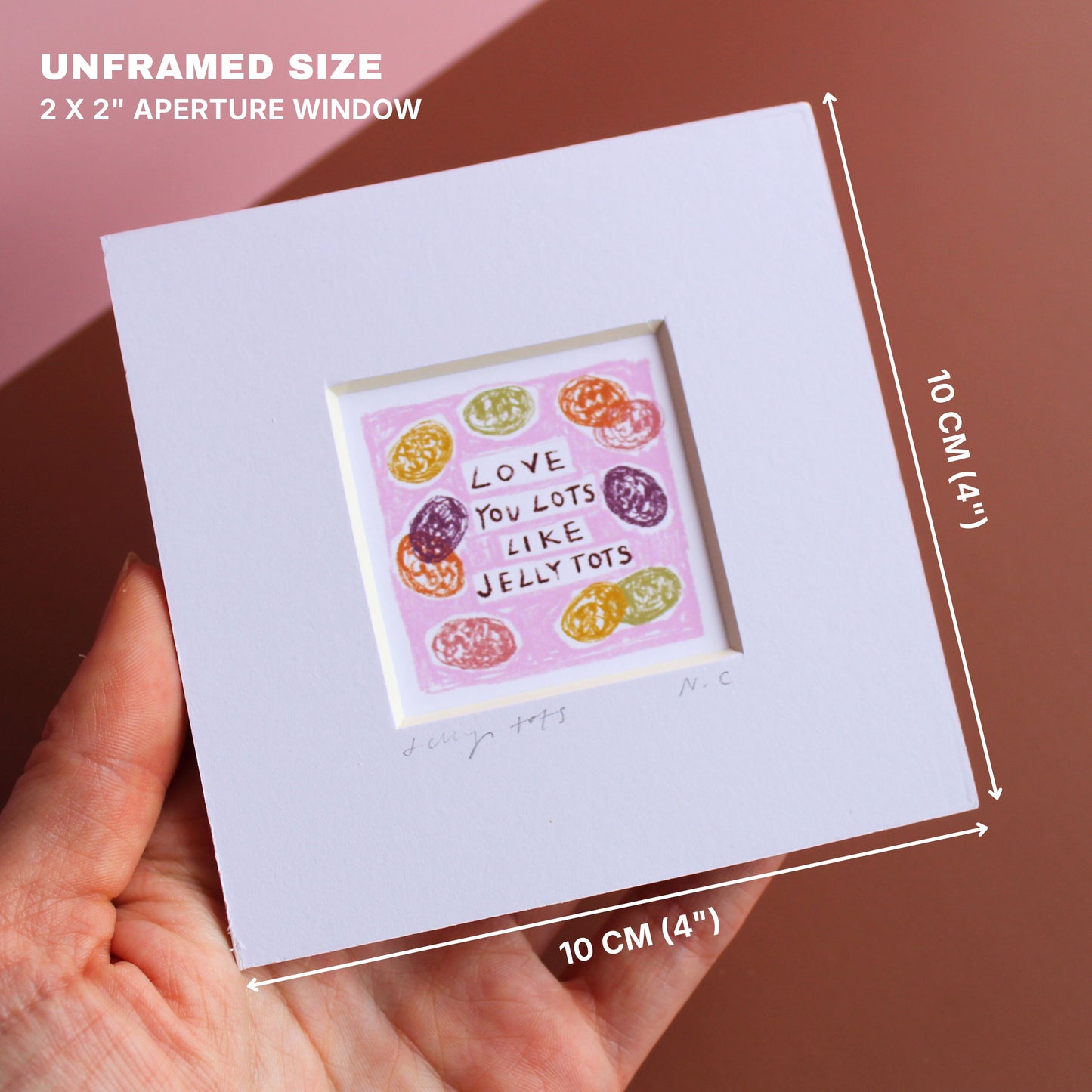 Love You Lots Like Jelly Tots Mini Art Print
