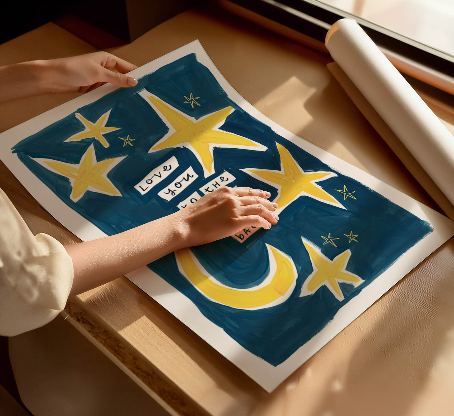 Love You To The Moon And Back Art Print