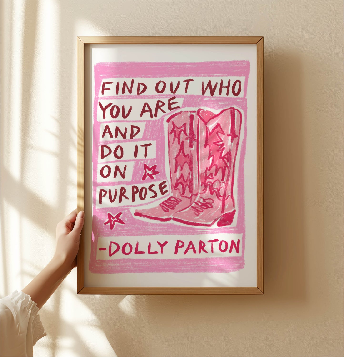 Dolly Parton Cowboy Boots Art Print