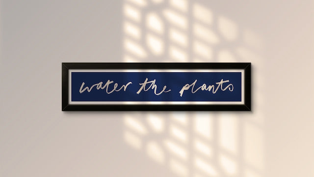 Water the Plants Panoramic Art Print / Framed or Unframed /  60 cm x 12 cm