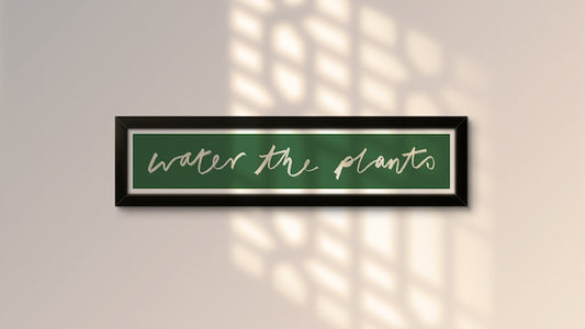 Water the Plants Panoramic Art Print / Framed or Unframed /  60 cm x 12 cm