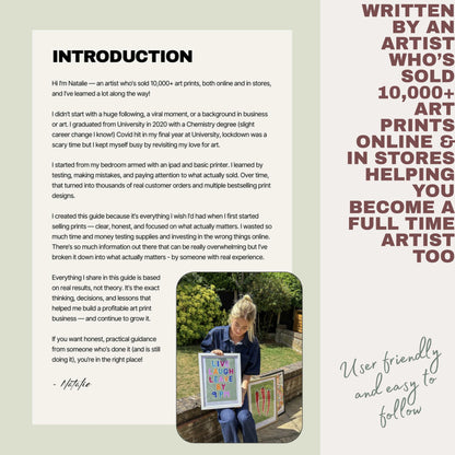 Ultimate Art Print Business Guide - How to Sell your Art Ebook - 72 Pages