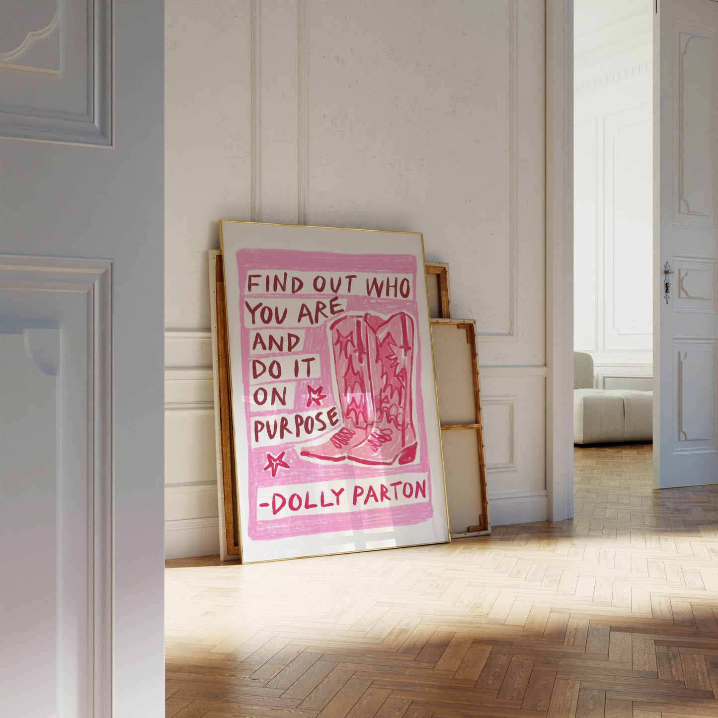 Dolly Parton Cowboy Boots Art Print